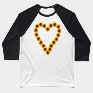 Mothers Day Sunflower Heart Baseball T-Shirt